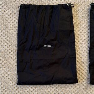 AMIRI Black Drawstring Pouch